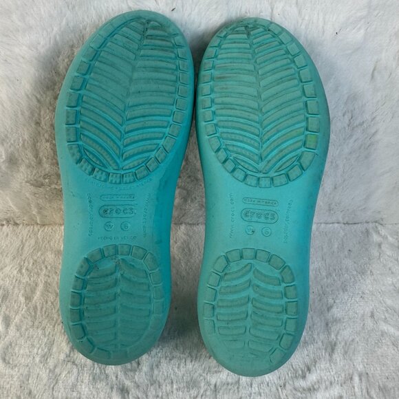 Crocs Women's Kadee Ballet Flats Teal Slip on - Picture 5 of 6